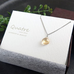 黃水晶【Citrine】單條項鍊（銀色） 第1張的照片