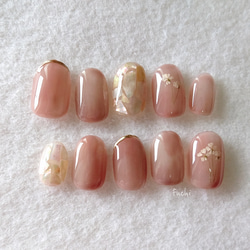 N92》既成ネイルチップ24枚セット ボルドー 赤 囲みストーン 花 マット