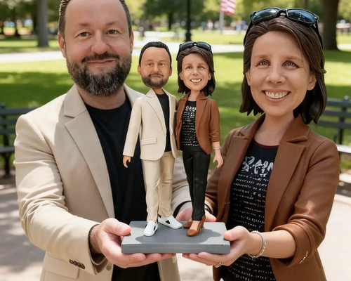 両親贈呈品 オーダーメイド 似顔絵 人形、結婚記念日 夫婦 写真