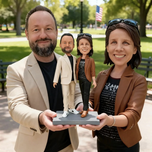 両親贈呈品 オーダーメイド 似顔絵 人形、結婚記念日 夫婦 写真