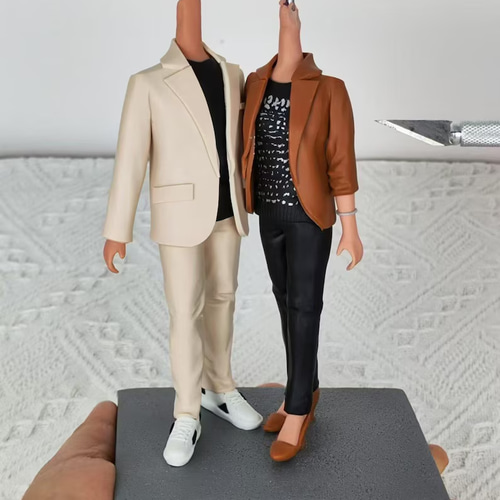 両親贈呈品 オーダーメイド 似顔絵 人形、結婚記念日 夫婦 写真