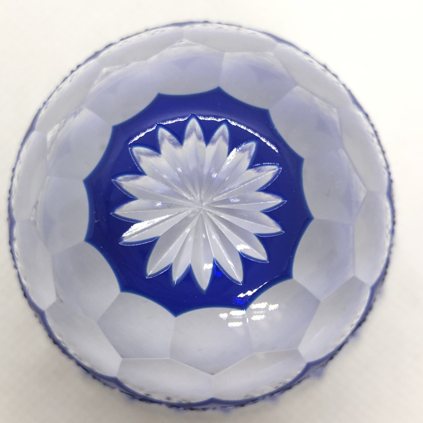 ぐいのみ・菊繋ぎと亀甲　日本工芸会所属斉藤光作　切子グラス/日本酒/ぐいのみ/切子作家/デザイン性/プレゼント