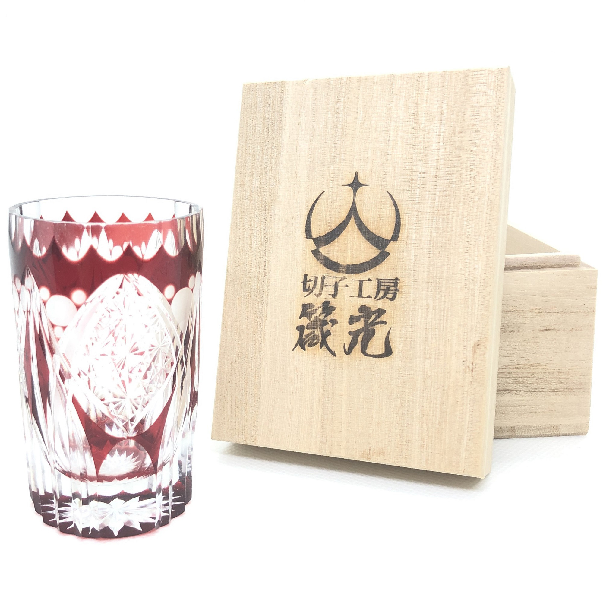 祝杯ショットグラス　日本工芸会所属斉藤光作　切子グラス/テキーラ/ぐいのみ/切子作家/デザイン性/プレゼント