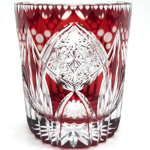 祝杯ロックグラス 日本工芸会所属斉藤光作 切子グラス/コップ/食器