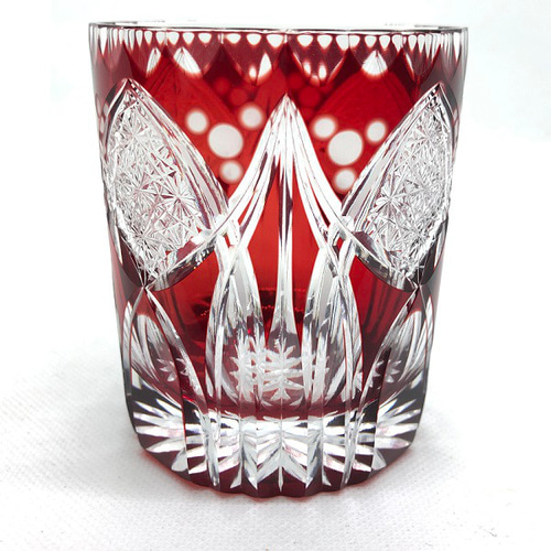 祝杯ロックグラス 日本工芸会所属斉藤光作 切子グラス/コップ/食器