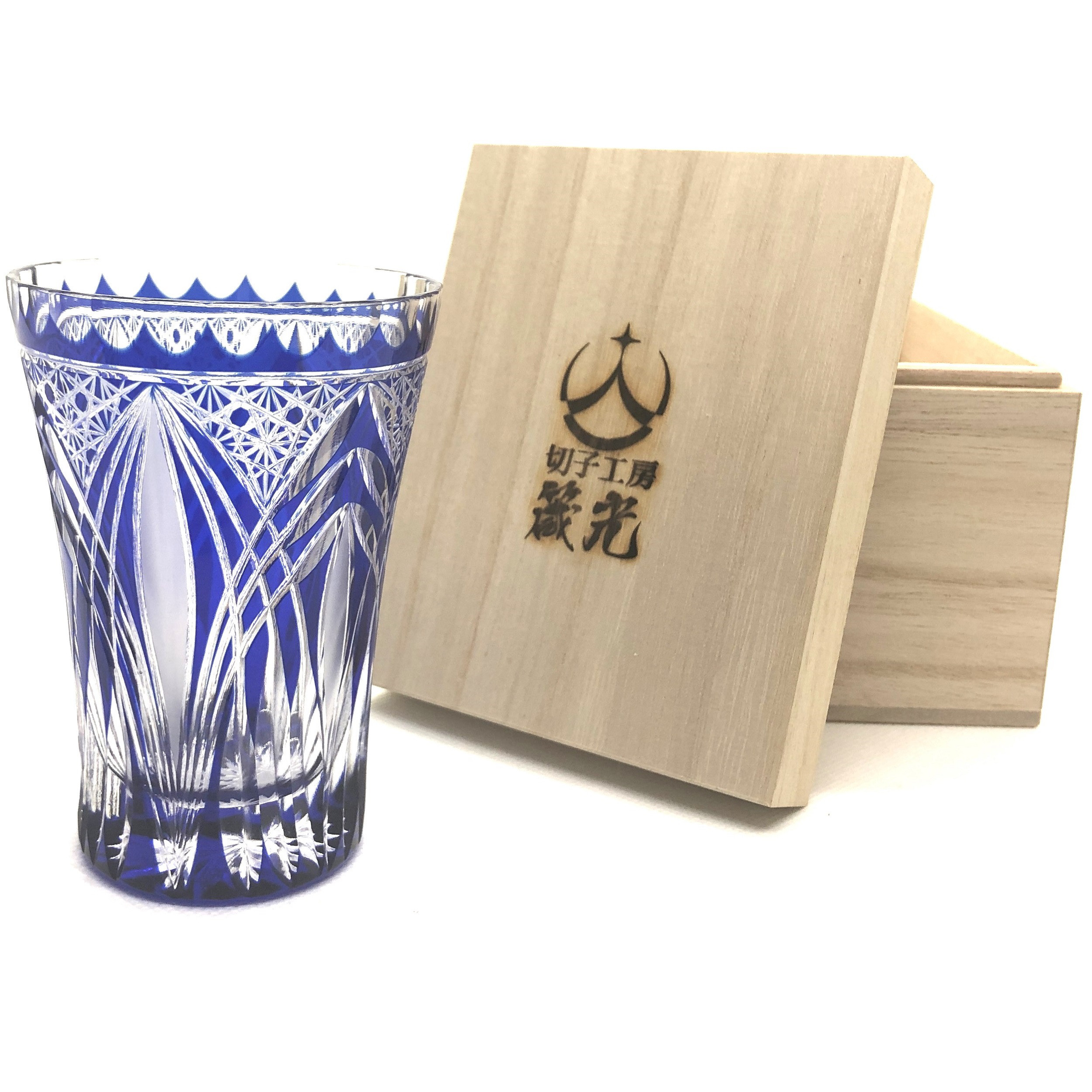 猫柳（ねこやなぎ）タンブラー　日本工芸会所属 斉藤光作　切子グラス/コップ/食器/切子作家/デザイン性/贈り物