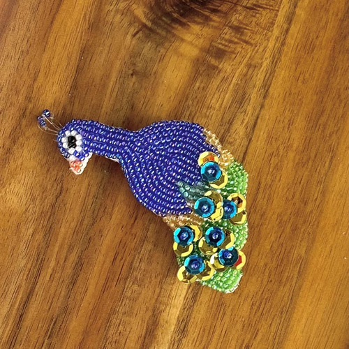 俊兼 孔雀と牡丹のブローチ 幸せの青い孔雀ブローチ 通販【ニッセン】