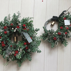 christmas wreath " rose round " フレッシュリース クリスマスリース コニファー グリーン 9枚目の画像