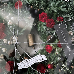 christmas wreath " rose round " フレッシュリース クリスマスリース コニファー グリーン 3枚目の画像