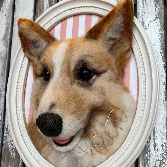 【オーダー例_コーギー_りんちゃん-1】ペットメモリアル、立体似顔絵・ペットロス、羊毛フェルト犬、ポートレート Y1971996162(15000円)