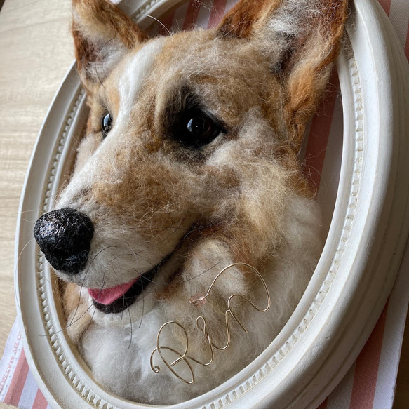 【オーダー例_コーギー_りんちゃん-1】ペットメモリアル、立体似顔絵・ペットロス、羊毛フェルト犬、ポートレート Y1971996162(15000円)