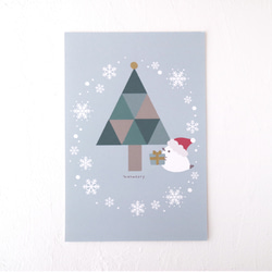【3営業日発送】シマエナガとクリスマスのポストカードセット 4枚目の画像