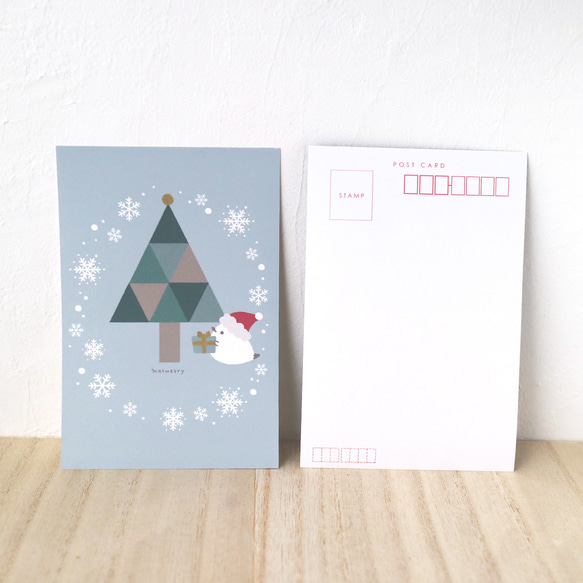 【3営業日発送】シマエナガとクリスマスのポストカードセット 7枚目の画像