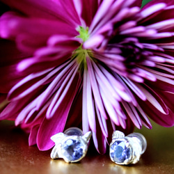 Iolite Blooming Buds Stud Earrings 9枚目の画像