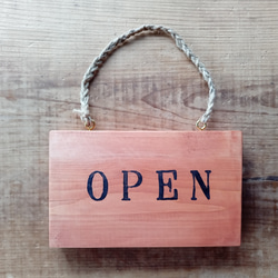 クラシック木製看板 OPEN CLOSED 吊り下げ Sサイズ ローシェンナ