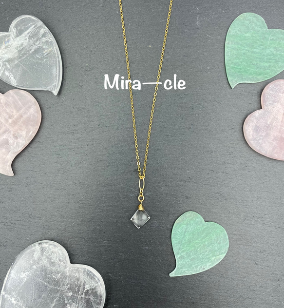 14kgf★天然石【水晶】ネックレスチャーム ～Mira-cle～ 4枚目の画像