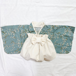 【もちごめ】ベビー袴　ハンドメイド　花柄パープル×生成り 即納】ベビー袴 ハンドメイド 花柄パープル×生成 - メルカリ