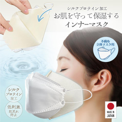 1枚入り】シルクプロテイン インナーマスク 冷感・抗菌・吸水速乾・三  