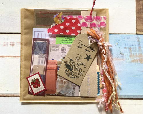 紙モノ詰め合わせ おすそ分け コラージュ スクラップブッキング