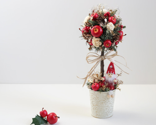 フェルトボールトピアリー お花風オーナメント Making Pom-pom Flower Ball Ornament [DIY Felt] - YouTube