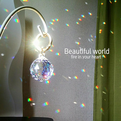 １名様素敵なクリスマスオーロラ30㎜キーホルダーSWAROVSKI CRYSTAL(受注製作) 10枚目の画像