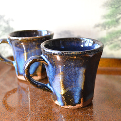 萩焼　極稀模様入りコーヒーカップ　天鵬山作　ペア 萩焼 コーヒーカップ 天鵬山造 - メルカリ