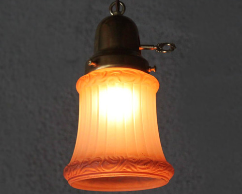 希少　アンバーガラス ペンダントライト ヴィンテージ　アンティーク　39600円 希少 アンバーガラス ペンダントライト ヴィンテージ アンティーク