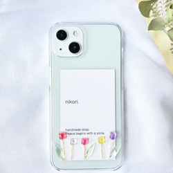 クリアフラワー 携帯ケース 春カラー スマホケース iPhoneケース