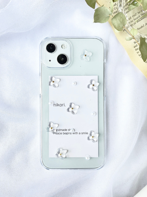 mini クリアフラワー iPhoneケース 携帯ケース スマホケース iPhone13