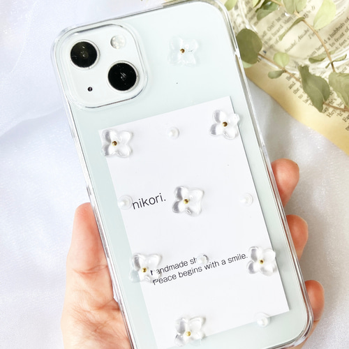mini クリアフラワー iPhoneケース 携帯ケース スマホケース iPhone13