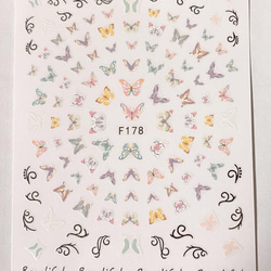 11 【送料無料】蝶バタフライネイルアートステッカーシール 2枚目の画像