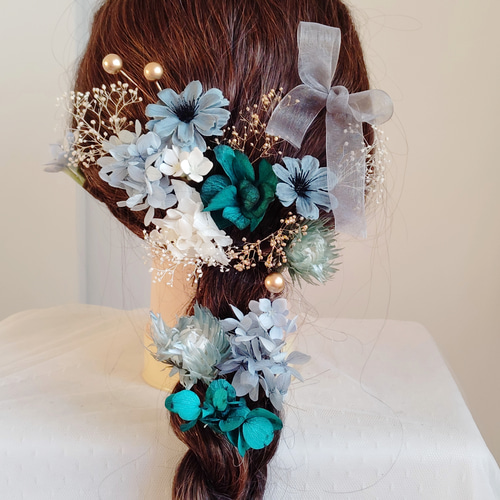 ヘッドドレス アメリカンフラワー ゴールド シルバー 髪飾り 成人式 振袖 結婚式 七五三 和装 着物 卒業式 夏祭り 祭り 浴衣 発表会 ウェディング  ブライダル 花嫁 Lulu＊s ルルズ | アメリカンフラワー美しいカラーで髪のアクセント - Lulu＊s 〜ルルズ〜 プリザーブド ... アーティフィシャルフラワー　ヘッドドレス　和装　ウェディング　洋装　成人式