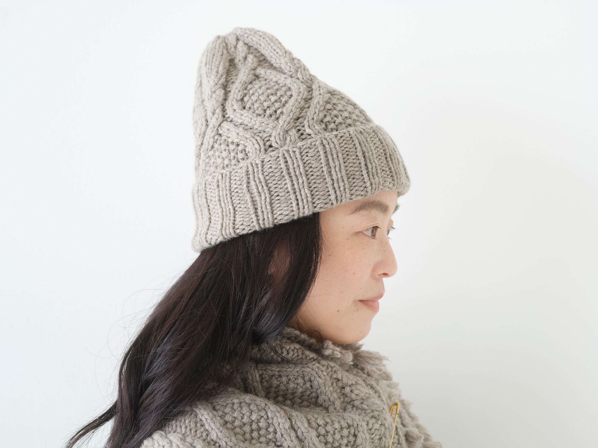 ami ブラック ビーニー ハート刺繍 ニット帽 - メルカリ