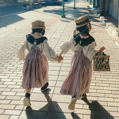 la couronne de fleur リネン エプロン ワンピース 作家さん バッククロスエプロンワンピース（ヨーロピアンリネン