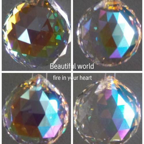 オーロラキーホルダーSWAROVSKI CRYSTALサンキャッチャー(受注製作