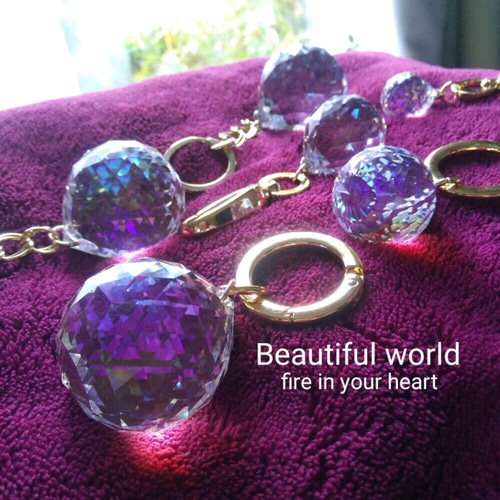 オーロラキーホルダーSWAROVSKI CRYSTALサンキャッチャー(受注 オーロラキーホルダーSWAROVSKI CRYSTALサンキャッチャー(受注