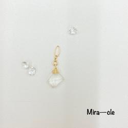 14kgf★天然石【水晶】ネックレスチャーム ～Mira-cle～ 1枚目の画像