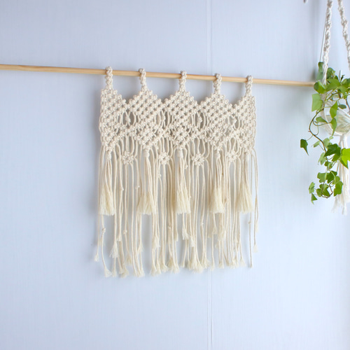 オーダー】サイズと裾デザインが選べる H2マクラメカーテン・のれん