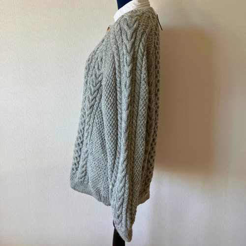 アラン模様のメンズカーディガン カーディガン AKARI.M 通販