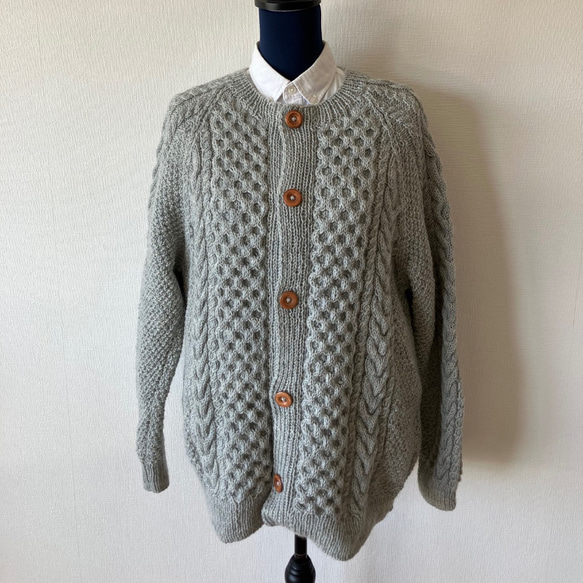 【驚きの値段】 アラン模様のメンズカーディガン カーディガン AKARI.M 通販 トップス