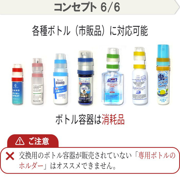 キャップ ホルダー スプレーボトル スプレー ハンドジェル リップクリーム 印鑑 シャチハタ ケース シリコン ゴム 7枚目の画像