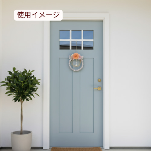 しめ縄リースパープル 造花 ダリア 2026 しめ縄飾り おしゃれ しめ飾り