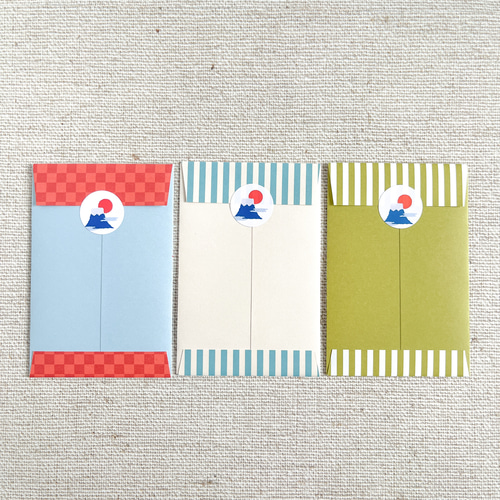 ポチ袋】午年のポチ袋・2026年【4枚入り・シール付き】 ぽち袋