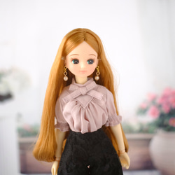 リカちゃん服＊レースのチュールスカート（黒）＊ブライス その他人形