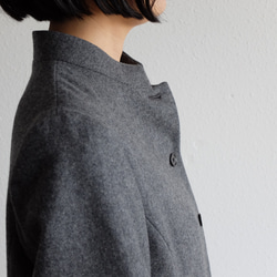 【現貨有限】塔斯馬尼亞羊毛立領外套 灰色 HANDROOM WOMEN&#39;S 第8張的照片
