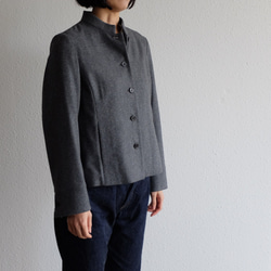 【現貨有限】塔斯馬尼亞羊毛立領外套 灰色 HANDROOM WOMEN&#39;S 第4張的照片