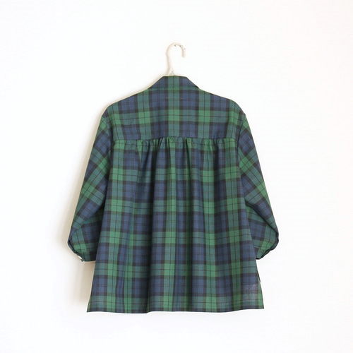 c_o_c_o_r_o タータンチェック（ブラックウォッチ） ブラウス ブラウス