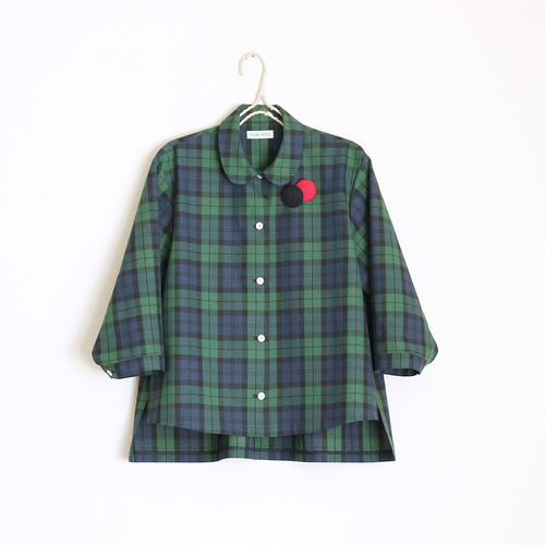 c_o_c_o_r_o タータンチェック（ブラックウォッチ） ブラウス ブラウス