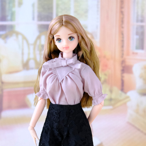 ジェニーちゃん服＊スモーキーピンクのフリルブラウス＊momoko その他 