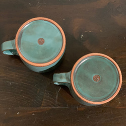陶器　緑青のマグカップ 8枚目の画像